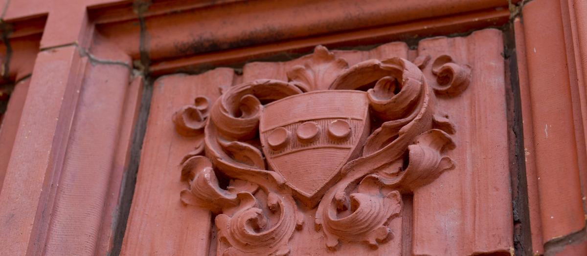 Penn Shield terracotta building ornament