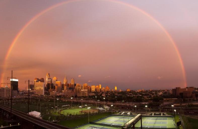Rainbow over Center City